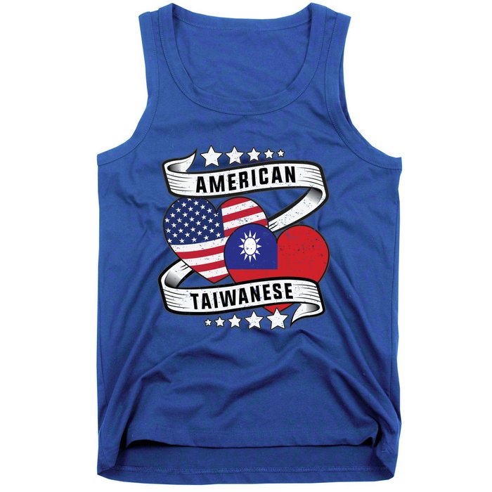 Taiwanese American Meaningful Gift Half Taiwanese Half American Flag Gift Tank Top