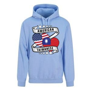 Taiwanese American Meaningful Gift Half Taiwanese Half American Flag Gift Unisex Surf Hoodie