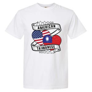 Taiwanese American Meaningful Gift Half Taiwanese Half American Flag Gift Garment-Dyed Heavyweight T-Shirt