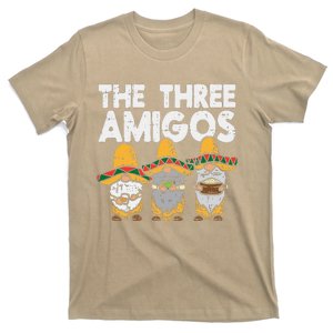 Three Amigos Mexican Gnomes Cute Cinco De Mayo Fiesta Garden T-Shirt