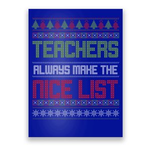 Teachers Always Make The Nice List SantaS Favorite Teacher Gift Poster