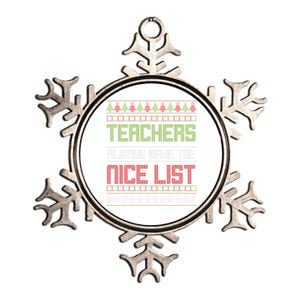 Teachers Always Make The Nice List SantaS Favorite Teacher Gift Metallic Star Ornament