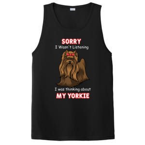 Thinking About My Yorkie Terrier Cute Gift PosiCharge Competitor Tank