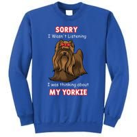 Thinking About My Yorkie Terrier Cute Gift Sweatshirt