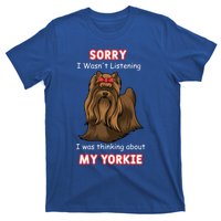 Thinking About My Yorkie Terrier Cute Gift T-Shirt