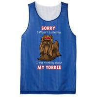 Thinking About My Yorkie Terrier Cute Gift Mesh Reversible Basketball Jersey Tank