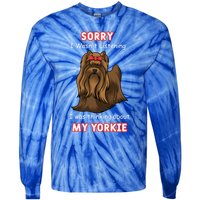 Thinking About My Yorkie Terrier Cute Gift Tie-Dye Long Sleeve Shirt