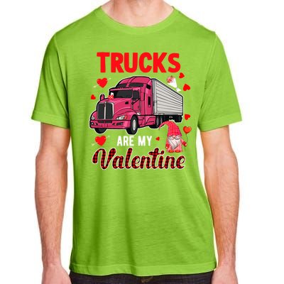 Trucks Are My Valentine Cute Hearts Funny Biker Lover Great Gift Adult ChromaSoft Performance T-Shirt