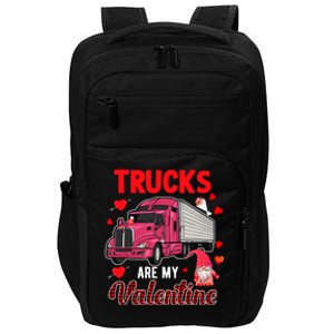 Trucks Are My Valentine Cute Hearts Funny Biker Lover Great Gift Impact Tech Backpack