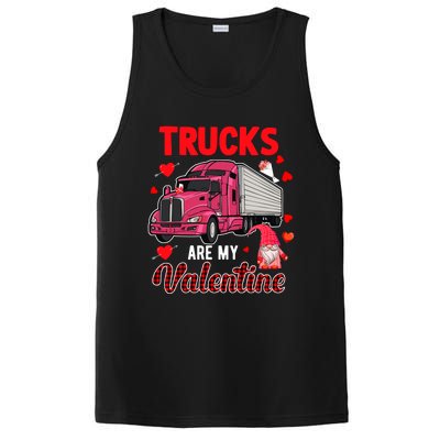 Trucks Are My Valentine Cute Hearts Funny Biker Lover Great Gift PosiCharge Competitor Tank