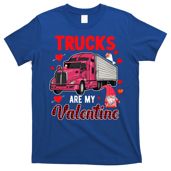 Trucks Are My Valentine Cute Hearts Funny Biker Lover Great Gift T-Shirt