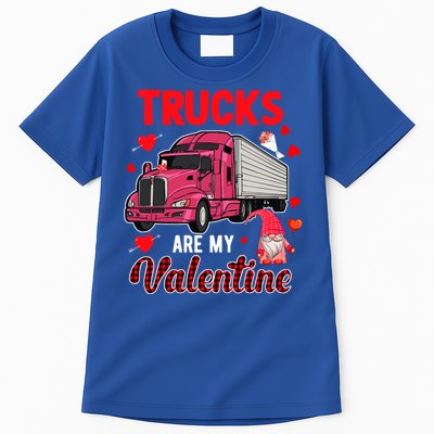 Trucks Are My Valentine Cute Hearts Funny Biker Lover Great Gift Tall T-Shirt