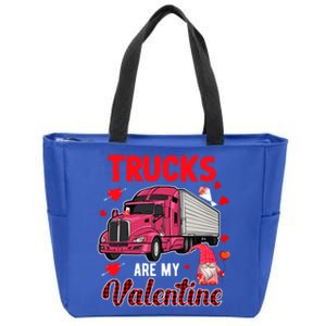 Trucks Are My Valentine Cute Hearts Funny Biker Lover Great Gift Zip Tote Bag