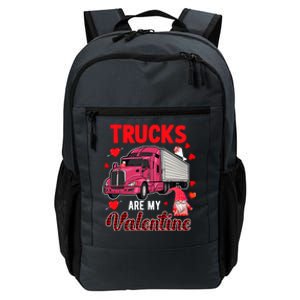 Trucks Are My Valentine Cute Hearts Funny Biker Lover Great Gift Daily Commute Backpack