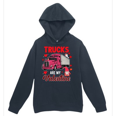 Trucks Are My Valentine Cute Hearts Funny Biker Lover Great Gift Urban Pullover Hoodie