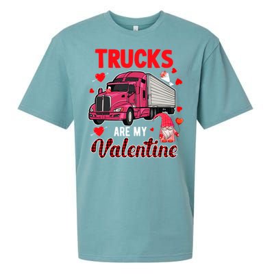 Trucks Are My Valentine Cute Hearts Funny Biker Lover Great Gift Sueded Cloud Jersey T-Shirt