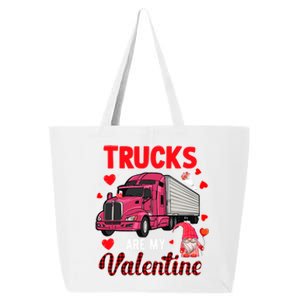 Trucks Are My Valentine Cute Hearts Funny Biker Lover Great Gift 25L Jumbo Tote