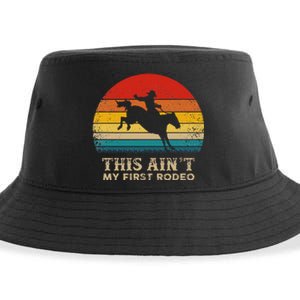 This AinT My First Rodeo Horse Riding Sunset Rodeo Sustainable Bucket Hat