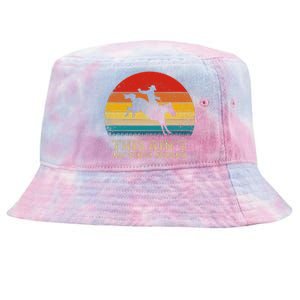 This AinT My First Rodeo Horse Riding Sunset Rodeo Tie-Dyed Bucket Hat