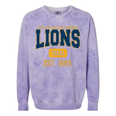 Texas A M Universitycommerce Lions Est. Date Colorblast Crewneck Sweatshirt