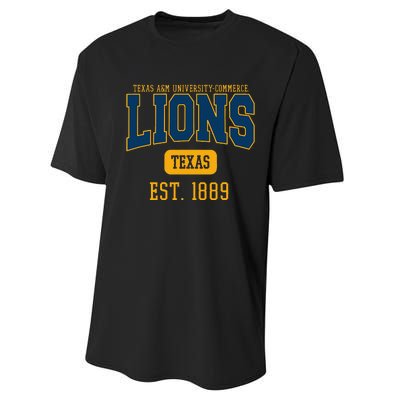 Texas A M Universitycommerce Lions Est. Date Performance Sprint T-Shirt