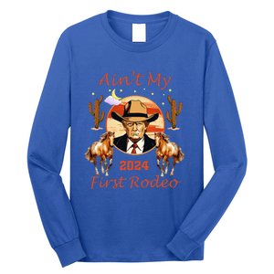 Trump AinT My First Rodeo Cowboy American Bull Riding Long Sleeve Shirt