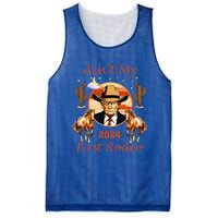 Trump AinT My First Rodeo Cowboy American Bull Riding Mesh Reversible Basketball Jersey Tank