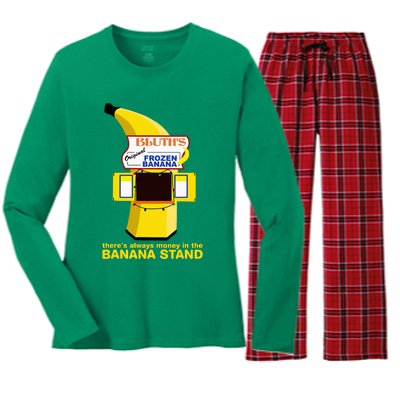 ThereS Always Money In The Banana Stand Quote Women's Long Sleeve Flannel Pajama Set 