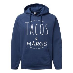 Tacos And Margs, Cinco De Mayo, Margarita Fiesta Performance Fleece Hoodie