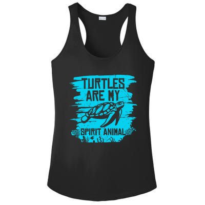 Turtles Are My Spirit Animal Ladies PosiCharge Competitor Racerback Tank