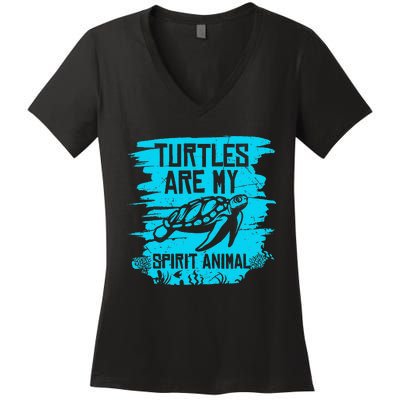 Turtles Are My Spirit Animal Women's V-Neck T-Shirt