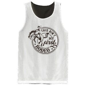 This AinT My First Rodeo Southern Western Cowboy Cowgirl Mesh Reversible Basketball Jersey Tank