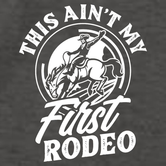 This AinT My First Rodeo Funny Cowboy Rodeo Bull Rider Vector Backpack