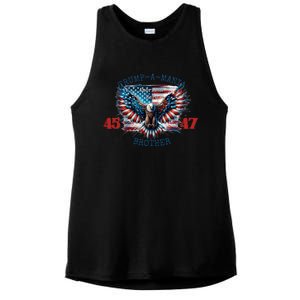 Trump A Mania 2024 Brother 45 47 Ladies PosiCharge Tri-Blend Wicking Tank