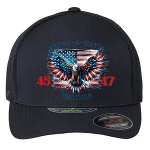 Trump A Mania 2024 Brother 45 47 Flexfit Unipanel Trucker Cap