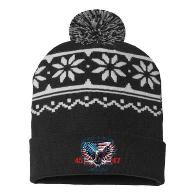 Trump A Mania 2024 Brother 45 47 USA-Made Snowflake Beanie