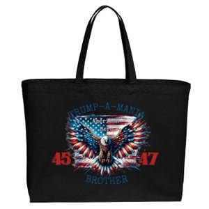 Trump A Mania 2024 Brother 45 47 Cotton Canvas Jumbo Tote