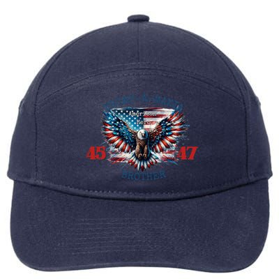 Trump A Mania 2024 Brother 45 47 7-Panel Snapback Hat