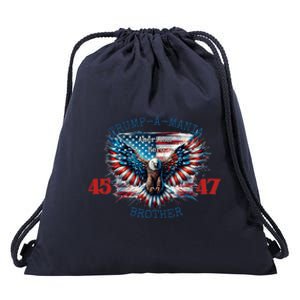 Trump A Mania 2024 Brother 45 47 Drawstring Bag