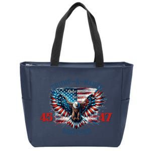 Trump A Mania 2024 Brother 45 47 Zip Tote Bag