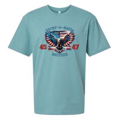 Trump A Mania 2024 Brother 45 47 Sueded Cloud Jersey T-Shirt