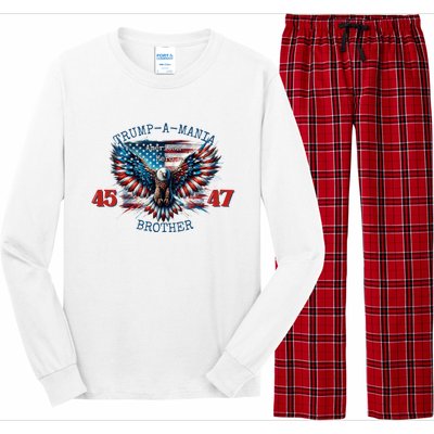 Trump A Mania 2024 Brother 45 47 Long Sleeve Pajama Set