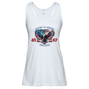 Trump A Mania 2024 Brother 45 47 Ladies Essential Flowy Tank