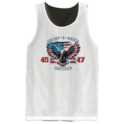 Trump A Mania 2024 Brother 45 47 Mesh Reversible Basketball Jersey Tank