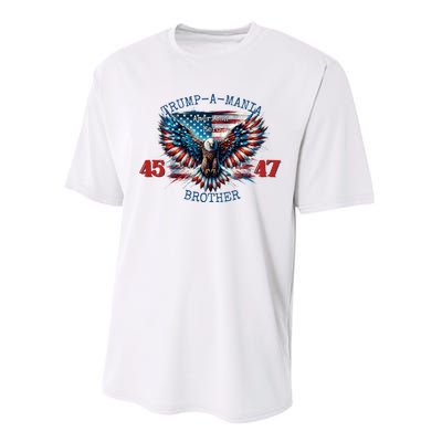 Trump A Mania 2024 Brother 45 47 Performance Sprint T-Shirt