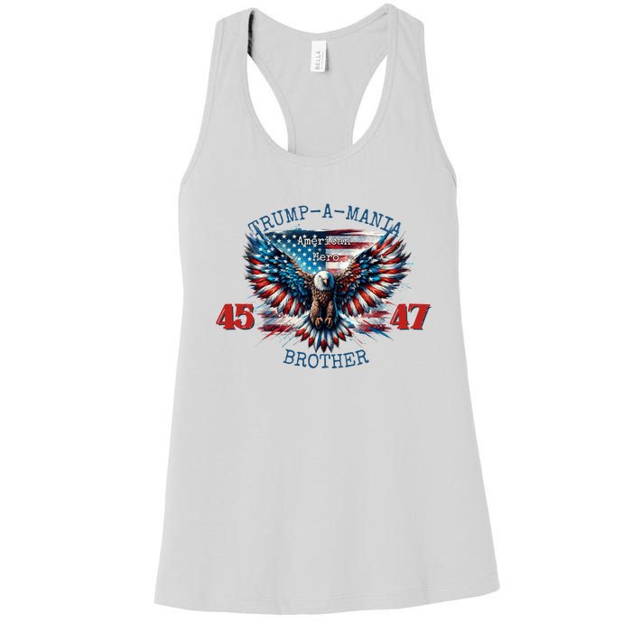 Trump A Mania 2024 Brother 45 47 Women's Racerback Tank