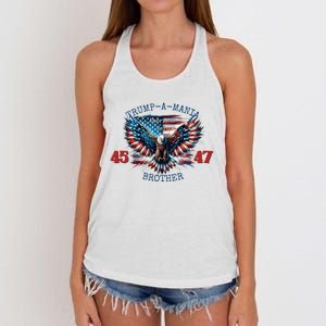 Trump A Mania 2024 Brother 45 47 Women's Knotted Racerback Tank