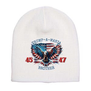 Trump A Mania 2024 Brother 45 47 Short Acrylic Beanie