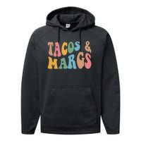 Tacos And Margs Funny Cinco De Mayo Mexican Fiesta Party Performance Fleece Hoodie