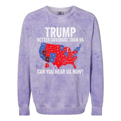 Trump Accurate Map Of 2024 Colorblast Crewneck Sweatshirt